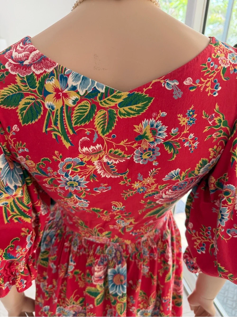 Rare Vintage Sportalm Kitzbühel Red Floral Dress | Austrian Made Size 36 / XS-S - Picture 9 of 17